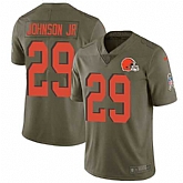 Nike Browns 29 Duke Johnson Jr Olive Salute To Service Limited Jersey Dzhi,baseball caps,new era cap wholesale,wholesale hats